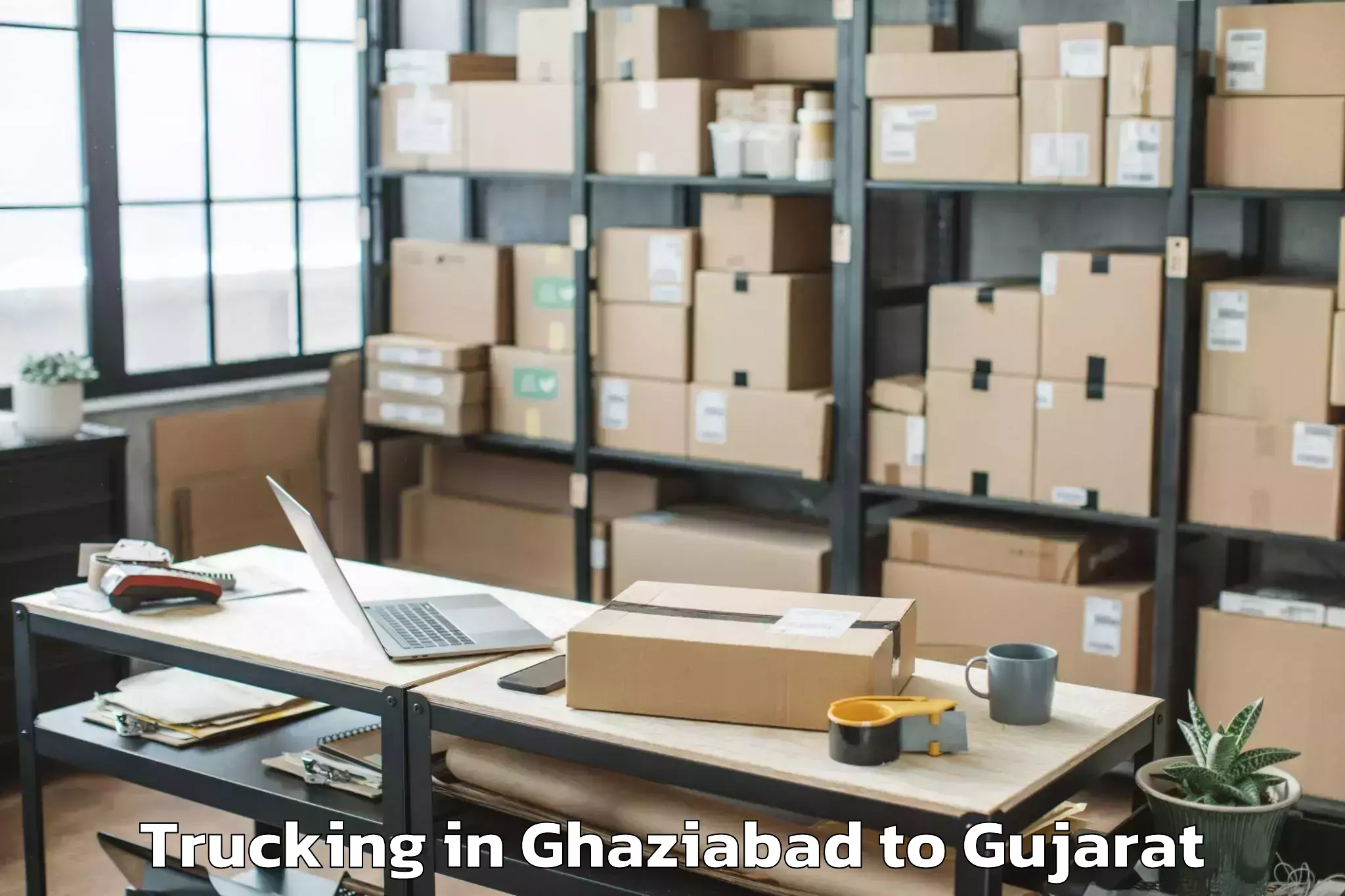 Book Ghaziabad to Thasra Trucking